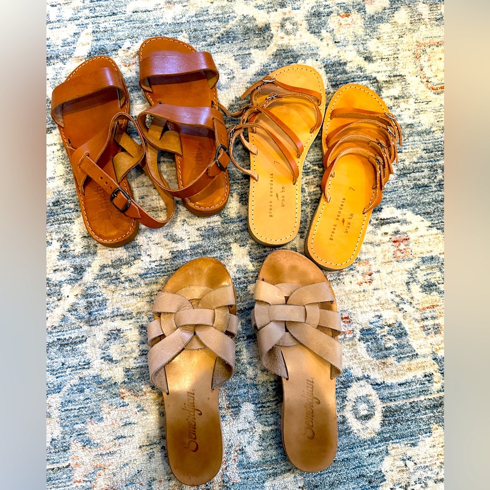 Leather Sandals Size 37 Bundle (3)